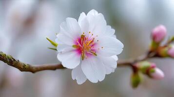 Sharp photo of flower with blur behind petals