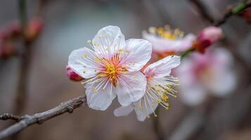 Close focus photo of flower with lifelike spring hues
