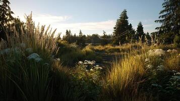 Realistic view of beautiful peaceful natural surroundings photo