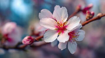 Ultra sharp flower photography with soft bright background blur photo
