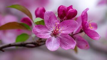 Crisp macro flower image in vibrant springtime photography photo