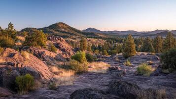Sharp color tones in photorealistic outdoor image photo