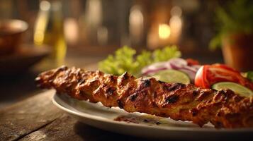 High detail kabab photo showing juicy texture and grilled marks
