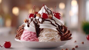 Dessert photo with creamy rich frozen layers