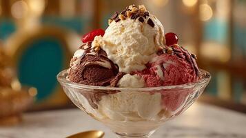 Ice cream photo in artistic stock photo setup