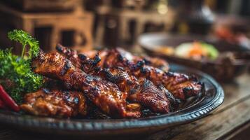 Photo of tasty kabab showing juicy meat and grill marks