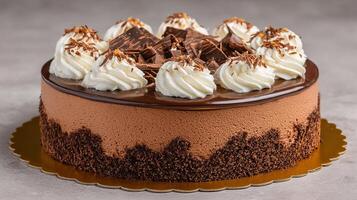 Bright well lit photo of a cake with smooth frosting