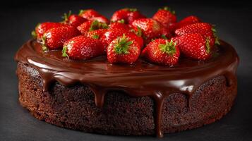 Photorealistic image of a cake with creamy frosting topping photo