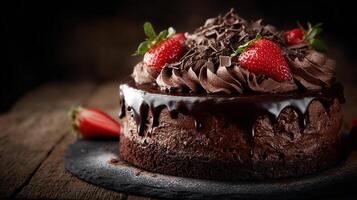 Detailed photorealistic image of a cake slice with frosting photo