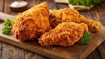 Chicken leg photo with studio quality and rustic style