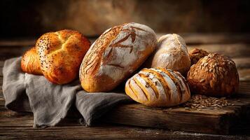 Crisp bakery photo with rustic textures