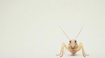 A small insect poses for a close up photograph in a studio photo