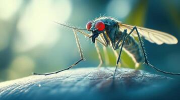 A Close Up Detailed Image Of A Mosquito Insect photo