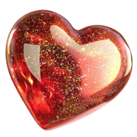 Red heart decorative white swirl pattern symbol of love On Transparent Background png