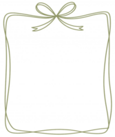 A square frame with a bow on it png