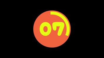 10 second countdown timer with orange and yellow circular animation display suitable for presentations, websites, conferences, and sales video