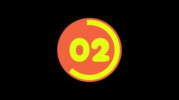 5 second countdown timer with orange and yellow circular animation display suitable for presentations, websites, conferences, and sales video
