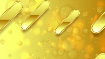 Retro geometric motion background with golden bokeh light video
