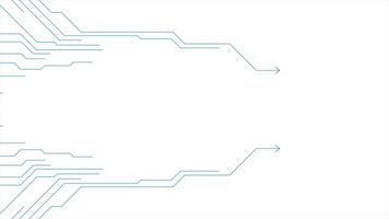 Blue minimal abstract futuristic motion background with chip lines video