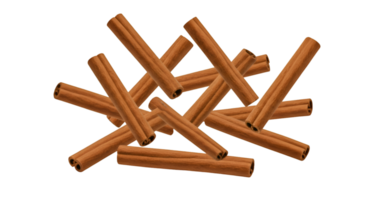 Cinnamon Sticks Pile Aromatic Spice with Rolled Bark Texture and Warm Brown Tones png