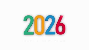 2026 New Year Design with Gold Fireworks Color Numbers video