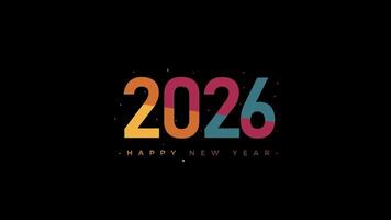 Happy new year Dark Blue Color 2026 New Year Background for Elegant Celebrations video