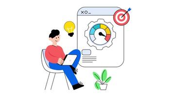 Seo Optimization 2D Flat Animations. video
