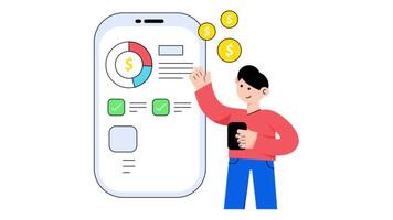 Finance App 2D Flat Animations. video