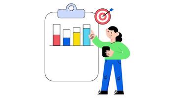 Sales Plan 2D Flat Animations. video