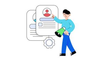 Hiring Employee 2D Flat Animations. video