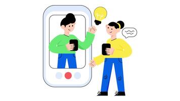 Online Consultation 2D Flat Animations. video
