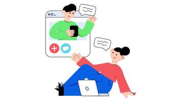 Call 2D Flat Animations. video