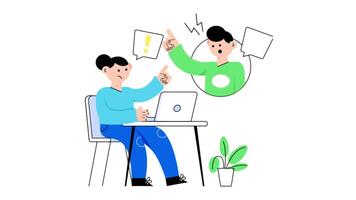 Debate 2D Flat Animations. video