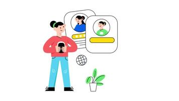 Email Sending 2D Flat Animations. video