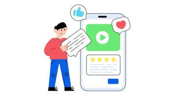 Give A Comment 2D Flat Animations. video
