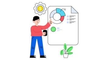 Accounting 2D Flat Animations. video
