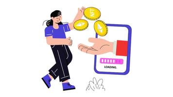 Nft Trading 2D Flat Animations. video