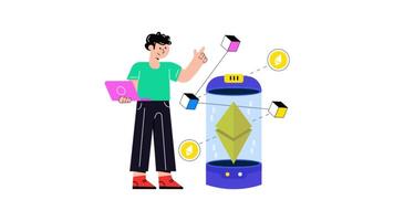 Crypto Tech 2D Flat Animations. video