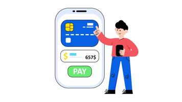 Sending Email 2D Flat Animations. video