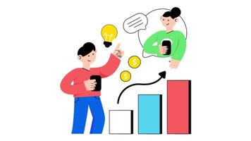 Business Growth 2D Flat Animations. video