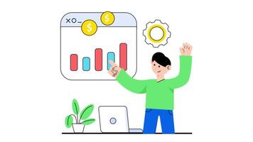 Digital Revenue 2D Flat Animations. video