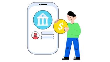 Mobile Banking 2D Flat Animations. video