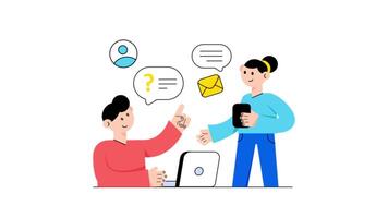Job Interview 2D Flat Animations. video