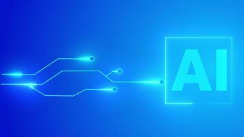 Futuristic AI Technology Circuit Animation Background video