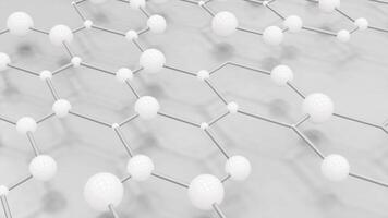 3d render Molecular structure video