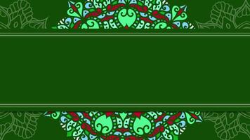 3d ramadan kareem concept with hanging lanterns decoration on green background banner template design with green rectangle blank space ad video
