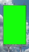Portrait blank green billboard or large advertising display. Chroma key, time lapse, green screen, template, mock up and copy space concept promotion product ads space. video