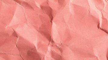 Crumpled pink paper stop motion animation, Textured paper background. The concept of sketch pad, design, retro style, wrinkle, frayed, blank video