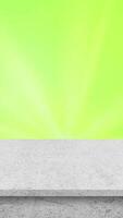 Empty wooden table with green blur vertical background looping for display product reels aor stories instagram. video