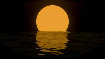 a Sol é refletido dentro a água Como isto sobe ciclo animado fundo video